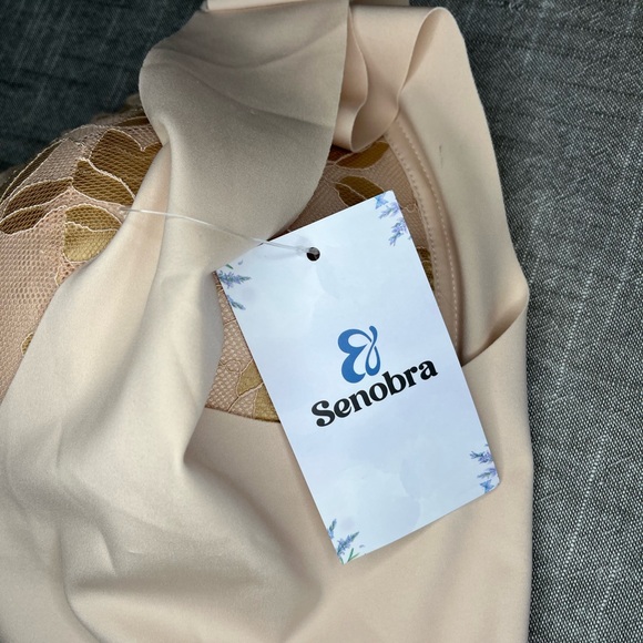 NWT Senobra Elegant Gold Leaf Patterned Women's Bra 5XL - Picture 7 of 10